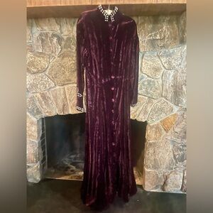 Double D Ranch Velvet Dress in Deep Purple
